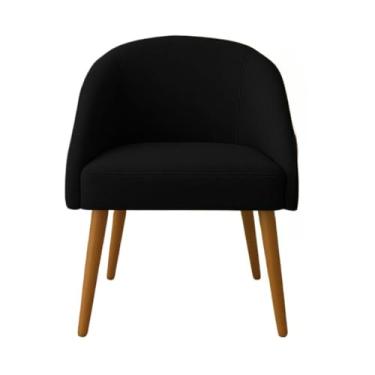 Imagem de Cadeira de Jantar Lua Moderna, Penteadeira, Salão, Recepção(Preto)