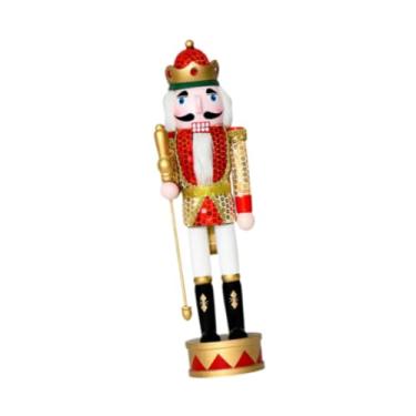 Imagem de Esquirla Quebra-nozes de madeira, decoração de Natal, artesanato natalino, boneco de brinquedo decorativo, figura pequena de quebra-nozes, decoração