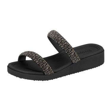 Imagem de Chinelo Feminino Flatform Conforto Strass Moderno Moleca