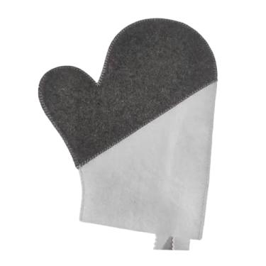 Imagem de Ｂｅｓｇａ Acessório de sauna, protetor isolante térmico, reutilizável, absorvente de água, acessório de vaporário para chuveiro, banheira, banco de spa, Luva Cinza E Branca
