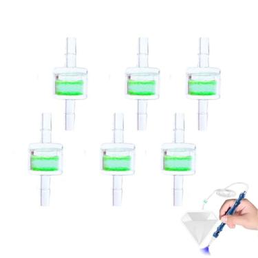 Imagem de Filtro de substituição de caneta de pintura de diamante elétrico, filtro à prova de poeira para caneta de arte de diamante a vácuo, suprimentos de arte de diamante (6 peças verde + transparente)