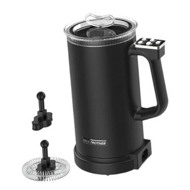 Imagem de Fenteer Vaporizador elétrico, fácil de limpar, 500 W, 600 ml, função 4 em 1 para chocolate quente com leite, Preto