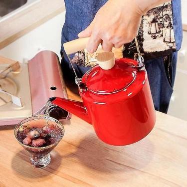 Imagem de Chaleiras elétricas chaleira esmaltada bules estilo japonês 2 litros p