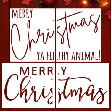 Imagem de Conjunto de férias reutilizável de estênceis de Natal SUNVERSE 68x41 c