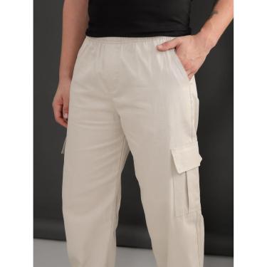 Imagem de Calça Cargo Masculina Sarja Streetwear Larga Skate com Elastico-Masculino