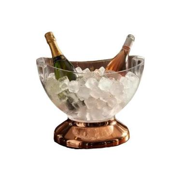 Imagem de Champanheira Premium Cristal com Base Metalizada 12 Litros Grande Em A