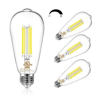 Imagem de Lâmpada LED DAYBETTER Vintage Edison E26 9W 5000K 800lm, pacote com 4