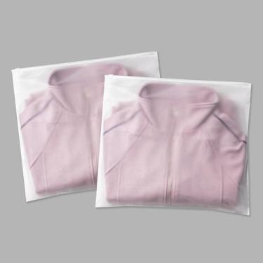 Imagem de Sacos de zíper fosco Motomy 40x30cm para embalagem de roupas, 25 unida