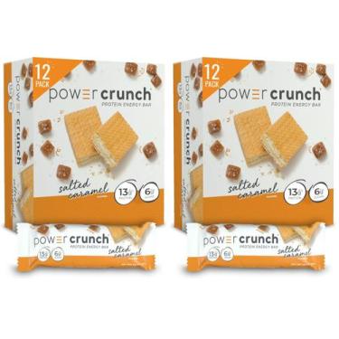 Imagem de Protein Wafer Bars Power Crunch Salted Caramel 40 g 24 unidades