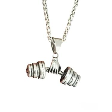 Imagem de Corrente com Pingente Halter NO PAIN NO GAIN Estilo Fitness