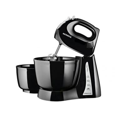 Imagem de Batedeira Mondial Portátil Preta e Prata