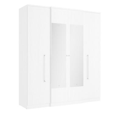 Imagem de Guarda Roupa Casal Splendore Glass 4 Portas Branco Acetinado - Thb