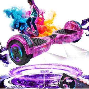 Imagem de Hoverboard Skate Elétrico 6.5 Roxo estrelar Led Bluetooth - EGAZZA
