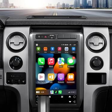 Imagem de Rádio estéreo de carro para Ford F150 2009-2012, tela sensível ao toque de 12,1 polegadas, Android 13, sem fio, CarPlay, Android, atualizado, automático, com Bluetooth, GPS Navi, WiFi, SWC, FM, câmera