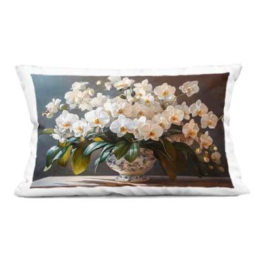 Imagem de Stupell Industries Arranjo de orquídeas elegante almofada impressa decorativa, design por Franklyn Gregory