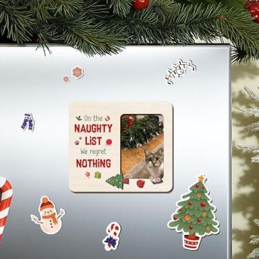 Imagem de GIFTELIX Molduras magnéticas – Presente de Natal para amantes de animais de estimação, dono de gato – Não nos arrependemos de nada – Moldura magnética exclusiva para mulheres, homens – Molduras