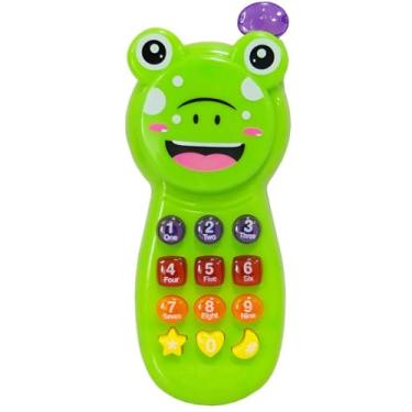 Imagem de Celular Infantil Musical com Luz Sapinho Abre o Visor, Brinquedo Infantil Interativo Premium, Felix Magazine