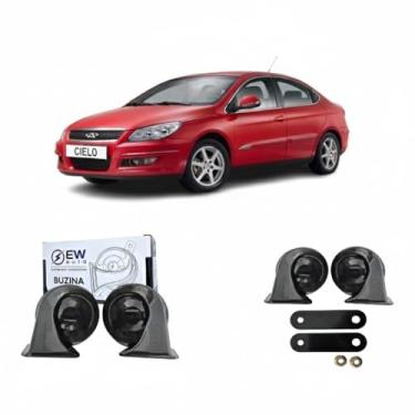 Imagem de BUZINA AUTOMOTIVA CARACOL (PAR) GRAVE/AGUDO PARA CIELO 2011>2012