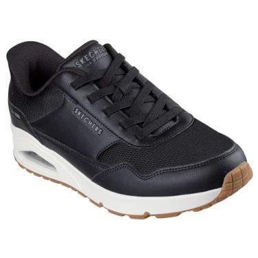 Imagem de Skechers Tênis masculino sem cadarço Uno-Banksia Hands Free, Preto, 13 Wide