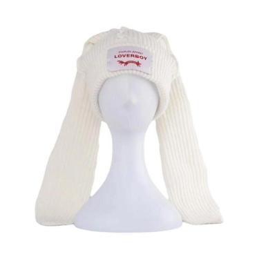 Imagem de Gorro De Inverno De Crochê Com Orelhas De Raposa Para Mulheres, Boné E