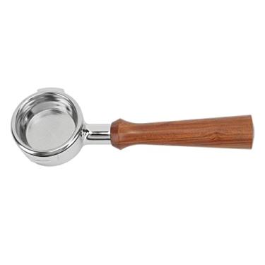 Imagem de Cryfokt Filtro Sem Fundo do Punho da Liga de Alumínio Durável do Portaffiter café de 58mm para Expobar, Fácil de Usar para Entusiastas café (F Jacarandá)