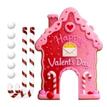 Imagem de Jogo de golfe Gingerbread House, brinquedo portátil para uso interno e externo em família, conjunto de minigolfe de Natal | para casa, festa, férias, reuniões, carnaval