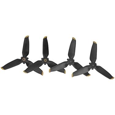 Imagem de KIMISS 2 Pares RC Drone Pr Lers 3 Lâminas de Substituição de Liberação Rápida para FPV Combo - Design Leve para Vôo Estável (Decoração Dourada)