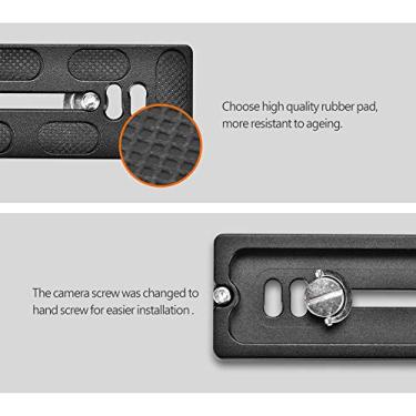 Imagem de aqxreight Placa de Liberação Rápida Com Montagem de Parafuso de 1/4 Polegada para Câmera SLR de Cabeça Esférica de tripé Arca Benro ACRA WIMBERLEY como KangRinpoche Foto Atual Compatível Com (PU100)