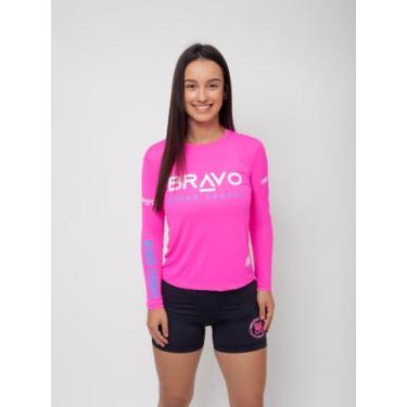 Imagem de Baby Look New Game Manga Longa Rosa, P