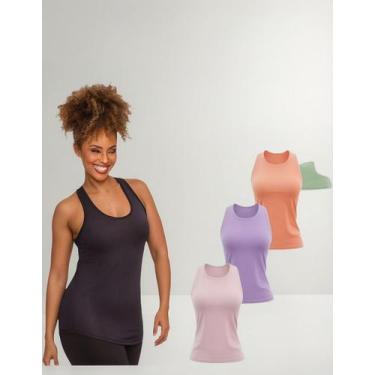 Imagem de Camiseta Regata Feminina Moda Fitness Dry Fit Academia - Labela Fitnes