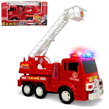 Imagem de Caminhão de Bombeiro brinquedo com som luz Bate Volta escada