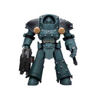 Imagem de JOYTOY Figuras de ação Warhammer 40K 14.2 cm Sons of Horus Tartaros Esquadrão do Exterminador do Futuro 1/18 modelo móvel estatueta colecionável (Exterminador do Futuro com Combi-Bolter e punho de