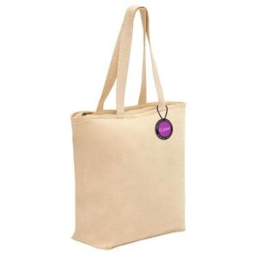 Imagem de Sacola Ecobag em Algodão com Zíper Safe TopGet-Unissex