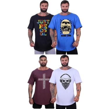 Imagem de Kit 4 Camisetas Morcegão Masculina MXD Conceito Fitness Academia Musculação-Masculino