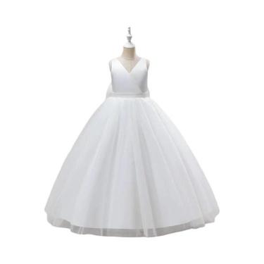 Imagem de Vestidos Longos Brancos Para Damas De Honra, Vestidos De Festa Para Me