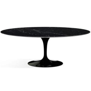 Imagem de Mesa de Jantar Saarinen Oval 120x80 cm Mármore Nero - Personal Moveis 