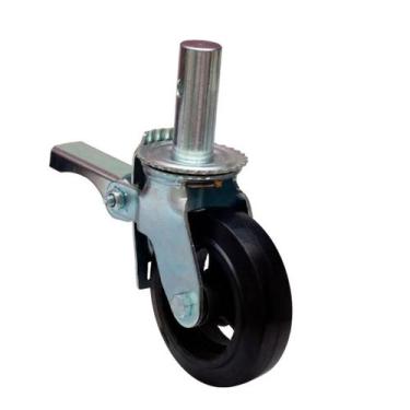 Imagem de Rodízio Roda Andaime 6x2 Pol Colson 225kg Com Trava E Espiga Preto - C