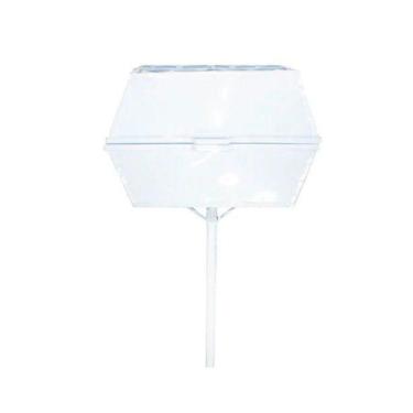 Imagem de Lixeira de Rua Tela Moeda Retangular 60cm Tampa Branca