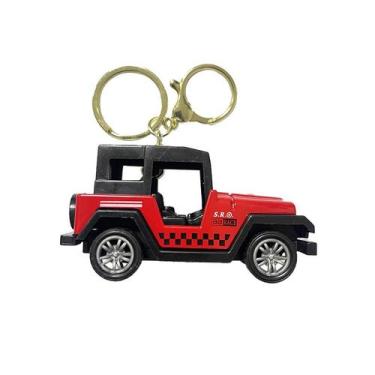 Imagem de Chaveiro S.R.O. Red Jeep Car Model Chaveiro de plástico retrô - yiweis