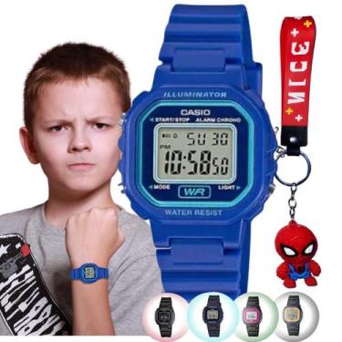 Imagem de Kit Relógio de Pulso Casio Infantil Digital Resistente Água LA-20WH + 