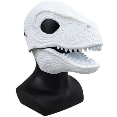 Imagem de Máscara 3D de PVC Dinossauro T-Rex de boca aberta para Halloween adult