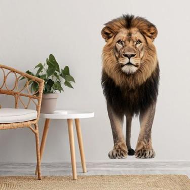 Imagem de Adesivos de parede Fierce Lion autoadesivos em PVC 25x60cm - yiweisai