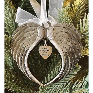 Imagem de Ornamento Asas de Anjo Um Pedaço do Meu Coração Está no Céu - Gloome S