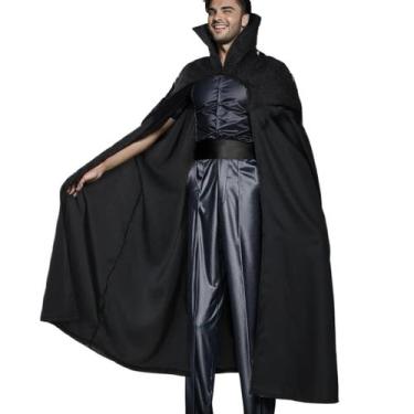 Imagem de Fantasia: capa, vampiro medieval, jacquard, adulto, Halloween - CAMDOM