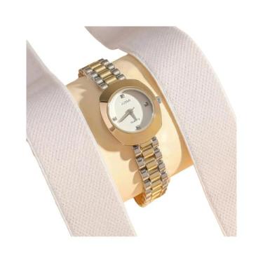 Imagem de Relógio feminino luxuoso de quartzo com cinto de aço e escala de diama