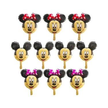 Imagem de Balões De Folha Mini Mickey E Minnie 10pcs Decoração Para Festa De Ani