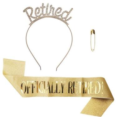 Imagem de Conjunto de presentes de aposentadoria BLMHTWO Tiara, faixa para mulhe