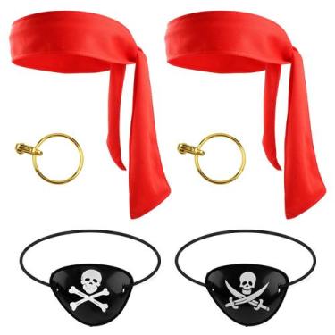 Imagem de Conjunto de fantasias de pirata SAVITA Pirate Supplies, 6 unidades