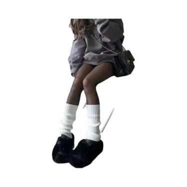 Imagem de Meias De Tricô Lolita Elásticas Femininas, Aquecedores De Pernas, Capa