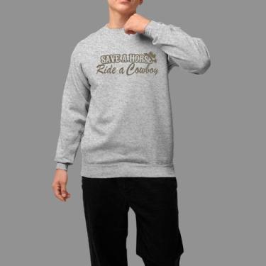 Imagem de Moletom Gola Careca Basico Masculino Casual Inverno Blusa De Frio Teci